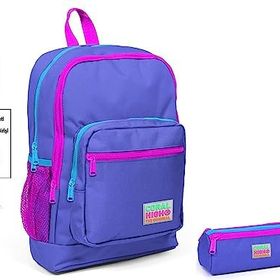 Coral High Mor İlkokul Sırt Çantası Ve Kalemlik Seti - Kız Çocuk - Usb Soketli Okul Çantası