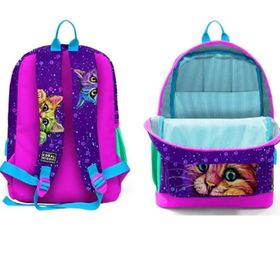 Coral High Mor Kedi USB Soketli Okul Çantası ve Kalemlik Seti - Kız Çocuk Kalemlik