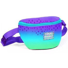 Coral High Mor Lila Renk Geçişli Baskılı Kız Çocuk Bel Çantası