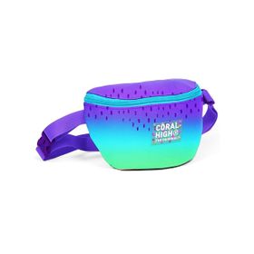 Coral High Mor Lila Renk Geçişli Baskılı Kız Çocuk Bel Çantası