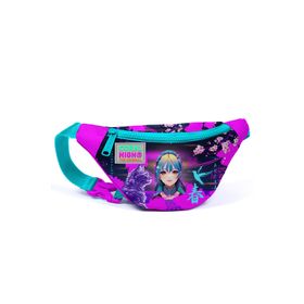 Coral High Mor Pembe Anime Kedi Baskılı Kız Çocuk Bel Çantası