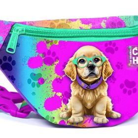 Coral High Mor Pembe Köpek Baskılı Kız Çocuk Bel Çantası