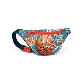 Coral High Nefti Turuncu Basketbol Baskılı Erkek Çocuk Bel Çantası