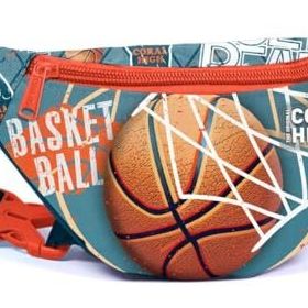 Coral High Nefti Turuncu Basketbol Baskılı Erkek Çocuk Bel Çantası