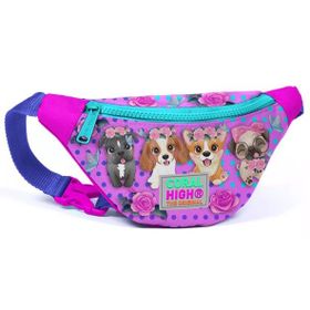 Coral High Pembe Köpek Baskılı Kız Çocuk Bel Çantası