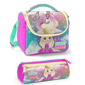 Coral High Pembe Mavi Kız ve Unicorn Kız Çocuk Beslenme Çantası