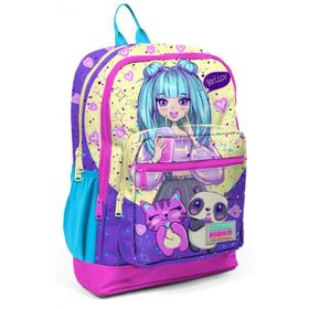 Coral High Pembe Mor Anime Ilkokul ve Gunluk Sirt Cantasi - Kiz Cocuk Okul Çantası
