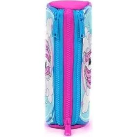 Coral High Pembe Unicorn Baskılı Üç Bölmeli Kalem Çantası -kız Çocuk YGN22011 Kalemlik
