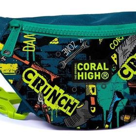 Coral High Petrol Yeşil Yazılar Erkek Çocuk Günlük Bel Çantası
