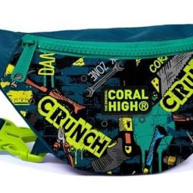 Coral High Petrol Yeşil Yazılar Erkek Çocuk Günlük Bel Çantası