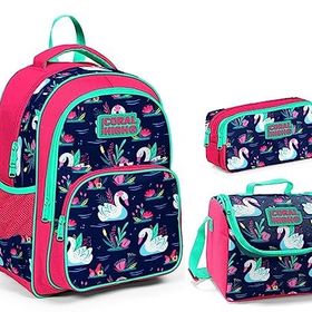 Coral High PZM1097 Kids Kız Çocuk Ilkokul Çanta Seti - Kuğular Okul Çantası
