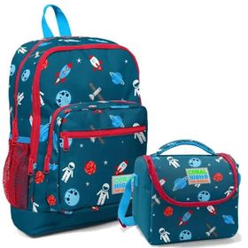 Coral High PZM1758 Mavi Astronot Erkek Çocuk İlkokul Sırt Çantası ve Beslenme Çantası Seti