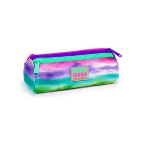 Coral High Renkli Airbrush Üç Bölmeli Kalem Çantası - Kız Çocuk Kalemlik