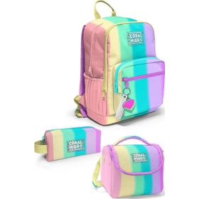 Coral High SET0123630 Renkli 3’lü Okul Çanta Seti
