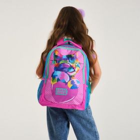 Coral High SET0214387 Kids Pembe Mavi Simli Kedi Desenli 2'li Okul Çanta Seti
