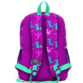 Coral High SET0223109 Kids Koyu Pembe Su Yeşili Peri Desenli 2'li Okul Çanta Seti