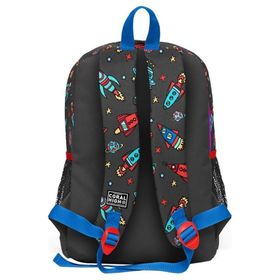Coral High SET0223469 Kids Koyu Gri Kırmızı Uzay Desenli 2'li Okul Çanta Seti