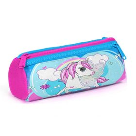 Coral High SET0223811 Kids Mavi Neon Pembe Unicorn Desenli Usb'li 2'li Okul Çanta Seti