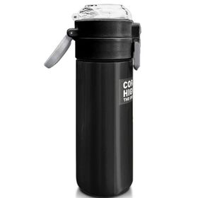 Coral High Siyah Yeşil Çizgili Desenli 500 ml Termos