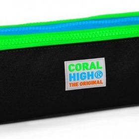 Coral High Siyah-Yeşil Üç Bölmeli Erkek Çocuk Kalem Çantası