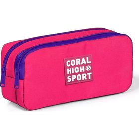 Coral High Sport İki Gözlü Neon Mercan Kalem Çantası