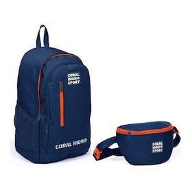 Coral High Sport Lacivert İlkokul Ortaokul Lise Okul Çantası Seti