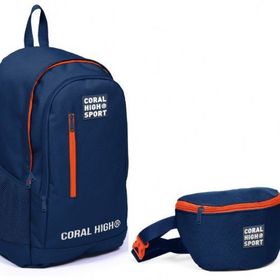 Coral High Sport Lacivert İlkokul Ortaokul Lise Okul Çantası Seti