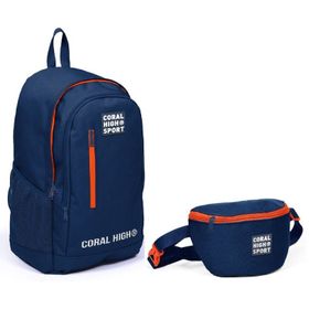 Coral High Sport Lacivert İlkokul Ortaokul Lise Okul Çantası Seti
