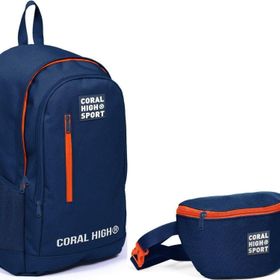 Coral High Sport Lacivert İlkokul Ortaokul Lise Okul Çantası Seti