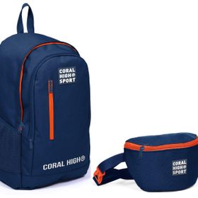 Coral High Sport Lacivert İlkokul Ortaokul Lise Okul Çantası Seti
