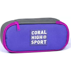 Coral High Sport Lavanta Açık Gri İç Bölmeli Oval Kalem Çantası Kalemlik