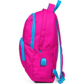 Coral High Sport Mavi-Pembe Laptop Bölmeli Usb Çıkışlı Okul Sırt Çantası