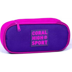 Coral High Sport Mor Pembe İç Bölmeli Oval Kalem Çantası