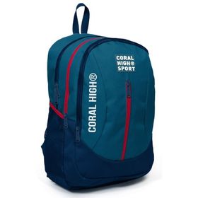 Coral High Sport Nefti Lacivert Okul ve Günlük - Dört Gözlü - USB ve AUX Soketli Okul Çantası