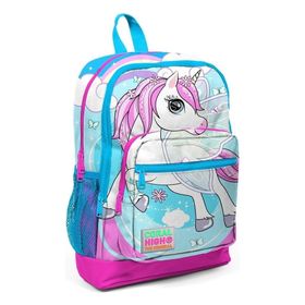 Coral High Unicorn Desenli Beslenme Okul Çantası Kalemlik + Çelik Termos - Açık Mavi