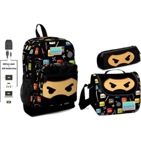 Coral High USB ve AUX Çıkışlı Erkek Çocuk Okul Çanta Seti