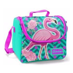 Coral High Yeşil Flamingo Baskılı Termoslu Kız Çocuk Beslenme Çantası
