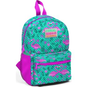 Coral High Yeşil Flamingo Baskılı Yuva, Kreş ve Günlük Sırt - Kız Çocuk Okul Çantası