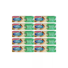 Corega 10x40 gr Maksimum Güç Tutuş Kalkan Diş Protezi Yapıştırıcı Krem