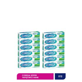 Corega 12x40 gr Naneli Süper Diş Protezi Yapıştırıcı Krem