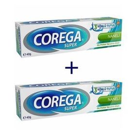 Corega 2x40 gr Naneli Süper Diş Protezi Yapıştırıcı Krem
