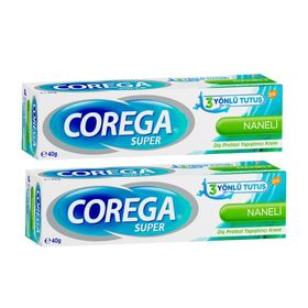 Corega 2x40 gr Super Protez Yapıştırıcı Naneli Krem