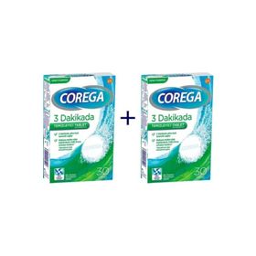 Corega 3 Dakikada Diş Protezi Temizleyici 2 Adet 30'lu Tablet