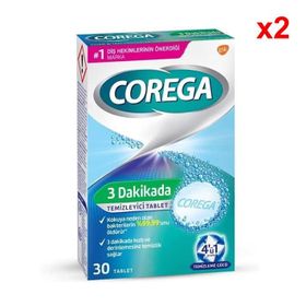 Corega 3 Dakikada Diş Protezi Temizleyici 2x30'lu Tablet