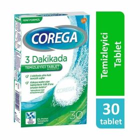 Corega 3 Dakikada Diş Protezi Temizleyici 30'lu Tablet