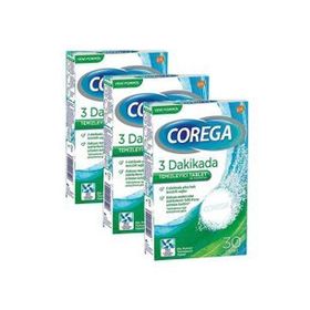Corega 3 Dakikada Diş Protezi Temizleyici 3x30'lu Tablet