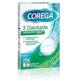 Corega 3 Dakikada Diş Protezi Temizleyici Tablet