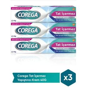 Corega 3x40 gr Gün Boyu Güçlü Tutuş Naneli Diş Protez Yapıştırıcı Krem