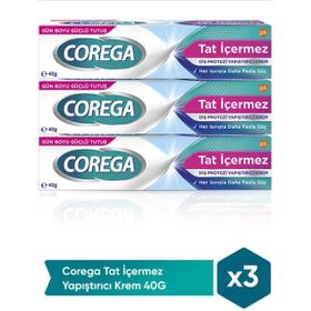 Corega 3x40 gr Gün Boyu Güçlü Tutuş Naneli Diş Protez Yapıştırıcı Krem