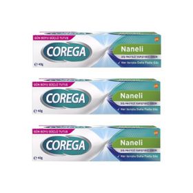 Corega 3x40 gr Naneli Süper Diş Protezi Yapıştırıcı Krem